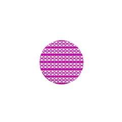 Circles Lines Bright Pink Modern Pattern 1  Mini Buttons