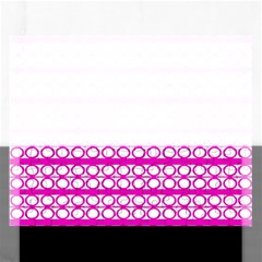 Circles Lines Bright Pink Modern Pattern Rectangular Jigsaw Puzzl by BrightVibesDesign