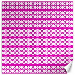 Circles Lines Bright Pink Modern Pattern Canvas 16  x 16 