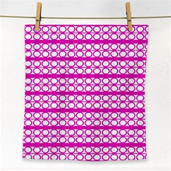 Circles Lines Bright Pink Modern Pattern Face Towel