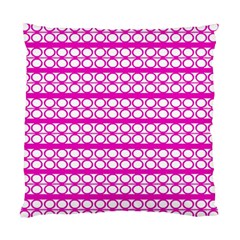 Circles Lines Bright Pink Modern Pattern Standard Cushion Case (Two Sides)