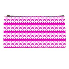 Circles Lines Bright Pink Modern Pattern Pencil Cases