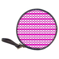 Circles Lines Bright Pink Modern Pattern Classic 20-CD Wallets