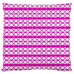 Circles Lines Bright Pink Modern Pattern Large Cushion Case (Two Sides)