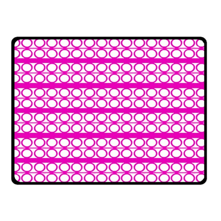 Circles Lines Bright Pink Modern Pattern Double Sided Fleece Blanket (Small) 