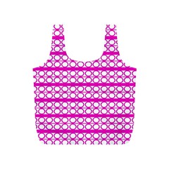 Circles Lines Bright Pink Modern Pattern Full Print Recycle Bag (S)