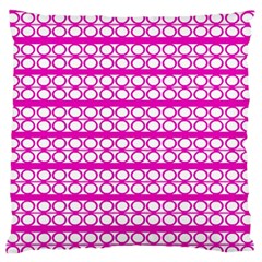 Circles Lines Bright Pink Modern Pattern Standard Flano Cushion Case (two Sides) by BrightVibesDesign