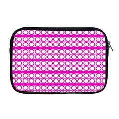 Circles Lines Bright Pink Modern Pattern Apple MacBook Pro 17  Zipper Case