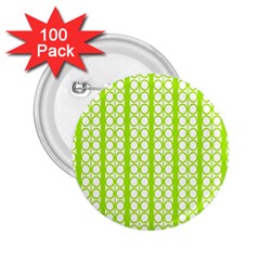 Circle Stripes Lime Green Modern Pattern Design 2 25  Buttons (100 Pack)  by BrightVibesDesign