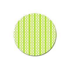 Circle Stripes Lime Green Modern Pattern Design Magnet 3  (round) by BrightVibesDesign