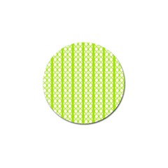 Circle Stripes Lime Green Modern Pattern Design Golf Ball Marker by BrightVibesDesign