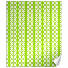 Circle Stripes Lime Green Modern Pattern Design Canvas 8  X 10  by BrightVibesDesign