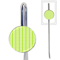 Circle Stripes Lime Green Modern Pattern Design Book Mark by BrightVibesDesign