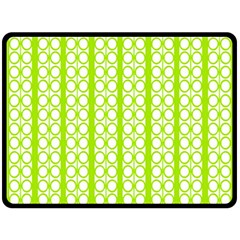 Circle Stripes Lime Green Modern Pattern Design Fleece Blanket (large)  by BrightVibesDesign