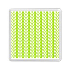 Circle Stripes Lime Green Modern Pattern Design Memory Card Reader (square)