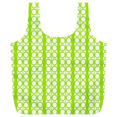 Circle Stripes Lime Green Modern Pattern Design Full Print Recycle Bag (xl) by BrightVibesDesign