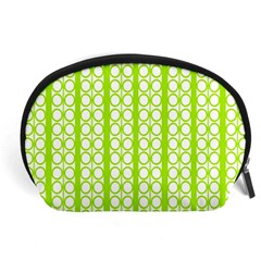 Circle Stripes Lime Green Modern Pattern Design Accessory Pouch (large) by BrightVibesDesign