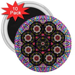 Decorative Ornate Candy With Soft Candle Light For Peace 3  Magnets (10 Pack)  by pepitasart