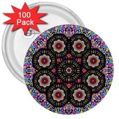 Decorative Ornate Candy With Soft Candle Light For Peace 3  Buttons (100 Pack)  by pepitasart