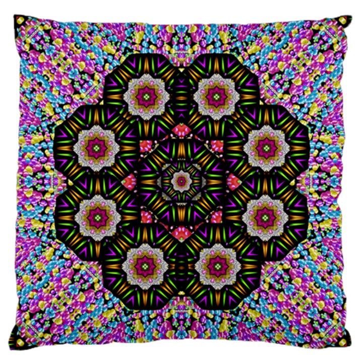 Decorative Ornate Candy With Soft Candle Light For Peace Large Cushion Case (One Side)