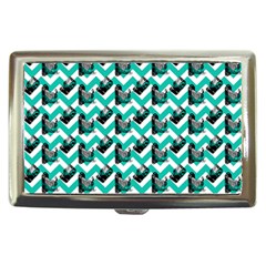 Vintage Camera Chevron Aqua Cigarette Money Case by snowwhitegirl