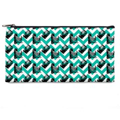 Vintage Camera Chevron Aqua Pencil Cases by snowwhitegirl