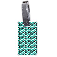 Vintage Camera Chevron Aqua Luggage Tags (one Side)  by snowwhitegirl