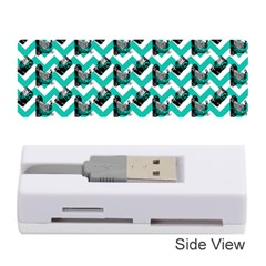 Vintage Camera Chevron Aqua Memory Card Reader (stick) by snowwhitegirl