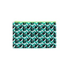 Vintage Camera Chevron Aqua Cosmetic Bag (xs) by snowwhitegirl