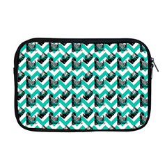 Vintage Camera Chevron Aqua Apple Macbook Pro 17  Zipper Case by snowwhitegirl