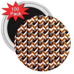 Vintage Camera Chevron Orange 3  Magnets (100 Pack) by snowwhitegirl