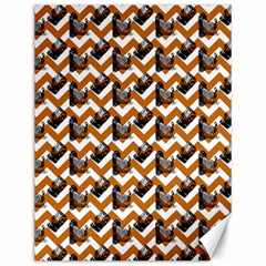 Vintage Camera Chevron Orange Canvas 12  X 16  by snowwhitegirl