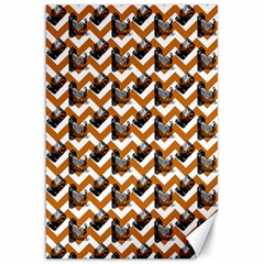 Vintage Camera Chevron Orange Canvas 20  X 30  by snowwhitegirl