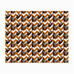 Vintage Camera Chevron Orange Small Glasses Cloth (2-side) by snowwhitegirl