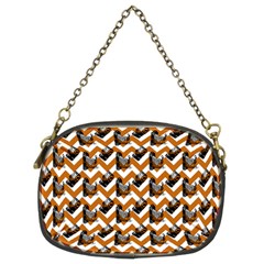 Vintage Camera Chevron Orange Chain Purse (two Sides) by snowwhitegirl