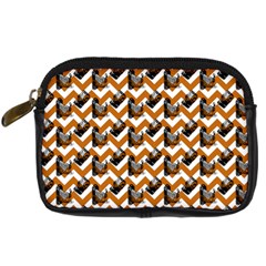 Vintage Camera Chevron Orange Digital Camera Leather Case by snowwhitegirl