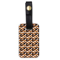 Vintage Camera Chevron Orange Luggage Tags (one Side)  by snowwhitegirl