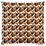 Vintage Camera Chevron Orange Large Cushion Case (Two Sides) Front