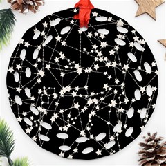 Constellations Round Filigree Ornament (Two Sides)