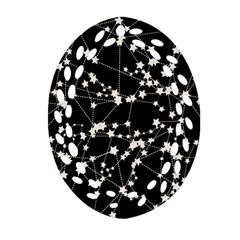 Constellations Oval Filigree Ornament (Two Sides)