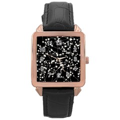 Constellations Rose Gold Leather Watch 