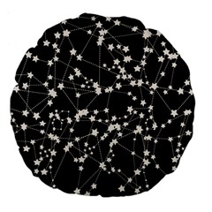 Constellations Large 18  Premium Flano Round Cushions by snowwhitegirl