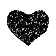 Constellations Standard 16  Premium Flano Heart Shape Cushions