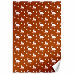 Deer Dots Orange Canvas 20  X 30  by snowwhitegirl