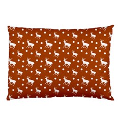 Deer Dots Orange Pillow Case by snowwhitegirl