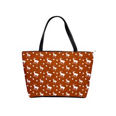 Deer Dots Orange Classic Shoulder Handbag by snowwhitegirl