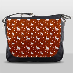 Deer Dots Orange Messenger Bag by snowwhitegirl