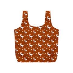 Deer Dots Orange Full Print Recycle Bag (s) by snowwhitegirl