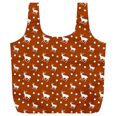 Deer Dots Orange Full Print Recycle Bag (xl) by snowwhitegirl