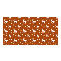 Deer Dots Orange Satin Shawl by snowwhitegirl